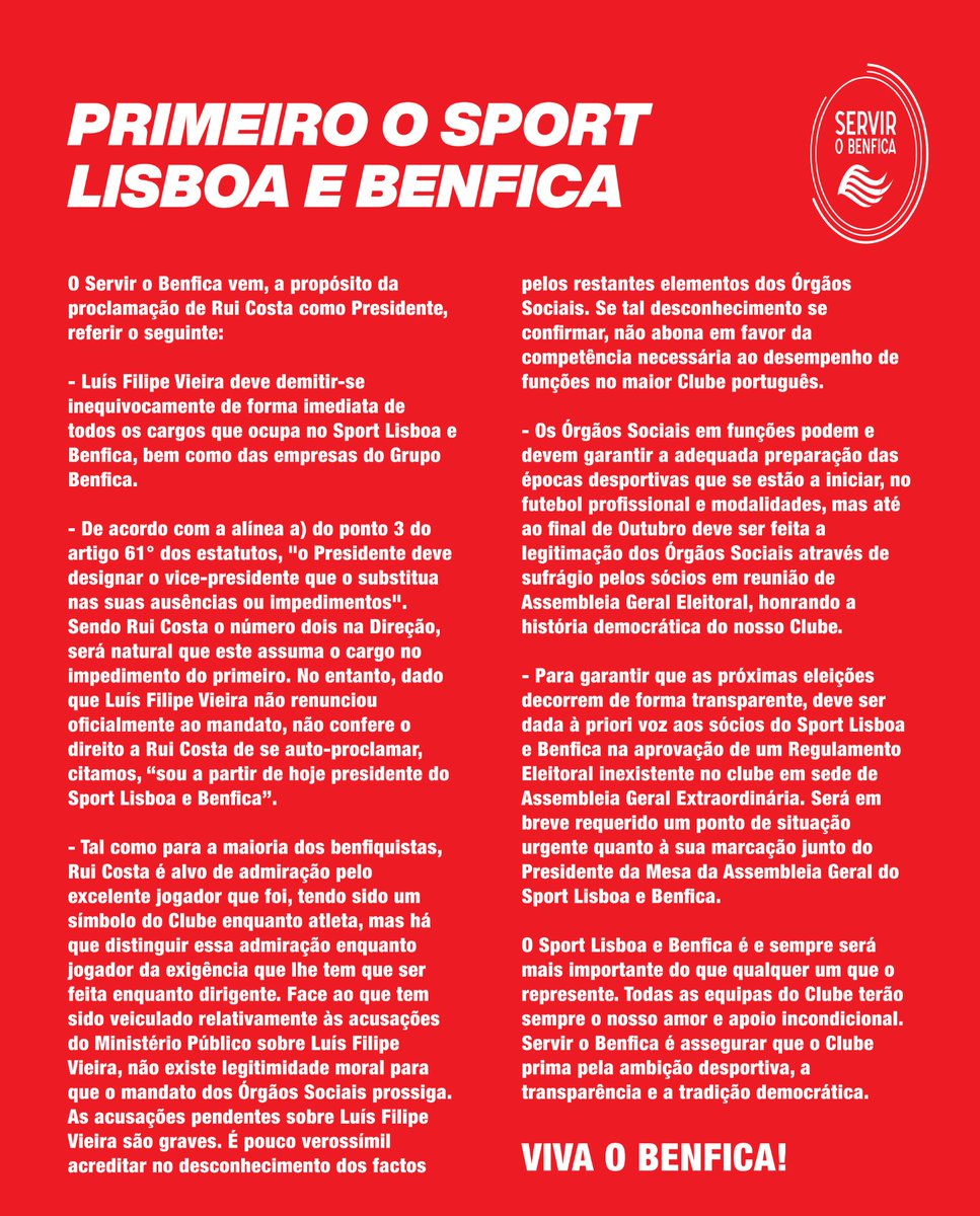 Servir o Benfica tweet media