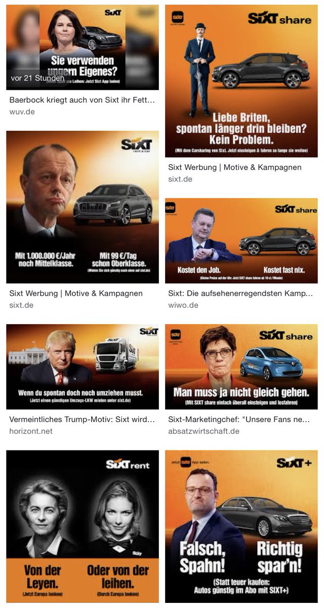 Chapeau, wenn eine Autovermietung nebenbei noch gute Politsatire macht. #sixt