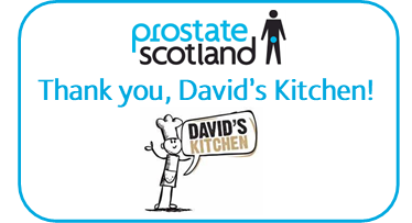 prostatescot's tweet photo. Thank you to staff and customers of @Davids_Kitchen for your continued support. This helps us to reach out to more people and spread the word about the importance of #prostateawareness in your communities as well as helping us with funds to take forward our work across Scotland. https://t.co/gRUIhlRgFC