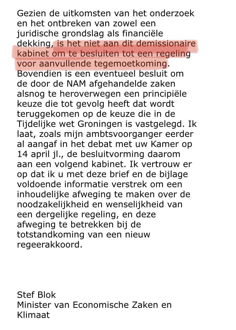 Gisteravond stuurde kabinet 2 brieven:

- Renovatie Binnenhof fors duurder: kabinet hoogt budget op

- Aangenomen voorstellen om gedupeerde Groningers te compenseren: 
kabinet wil budget niet ophogen 👇

Wel meer geld voor Haags gebouw, niet voor kapotte Groninger huizen #cynisch