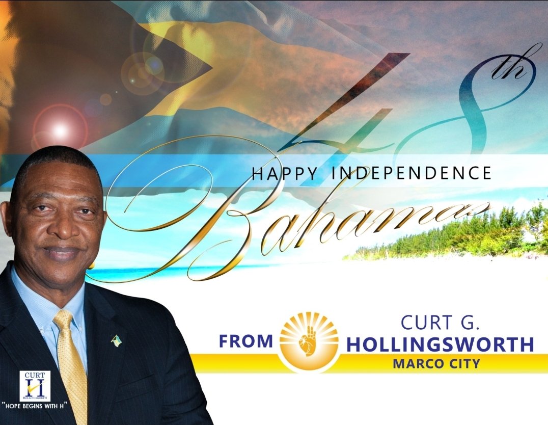 onemarcocity's tweet photo. Happy Independence Day to the Constituents of Marco City and the entire Bahamas.

#ALLTHEWAY 
#ONEMARCOCITY https://t.co/MxHuoupXHJ
