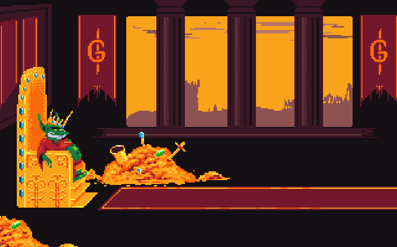 DavidBrocek's tweet photo. For today's #screenshotsaturday please meet the Goblin King named... ?
Wrong answers only... actually, wrong answers are probably going to be the correct answers in this case.
#pixelart #indiedev #gamedev #GoblinsQuest https://t.co/y1MlPtGj8j