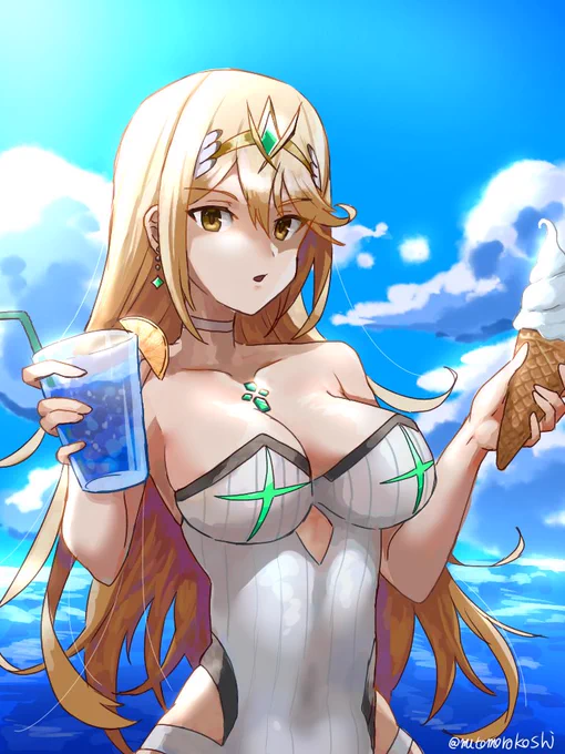 夏だ! 海だ! ヒカリちゃんだ!!!
 #ゼノブレイド 