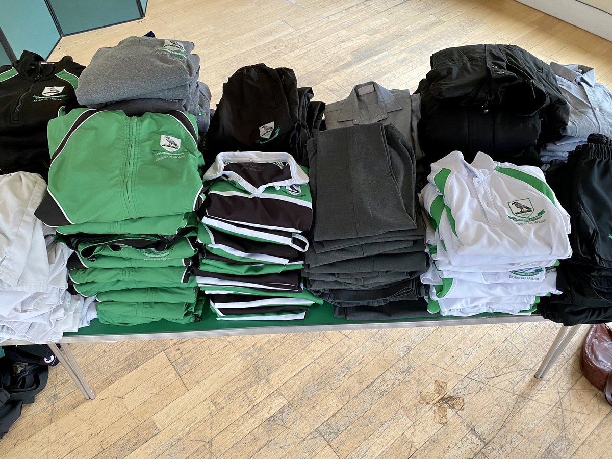 DurstonDHPA's tweet photo. Thank you to all our parents and Leavers for their generous donations this morning! #sustainablefashion #useduniformdonation  @SarahJMassey2 @nazmink https://t.co/iOw1cAvKyP