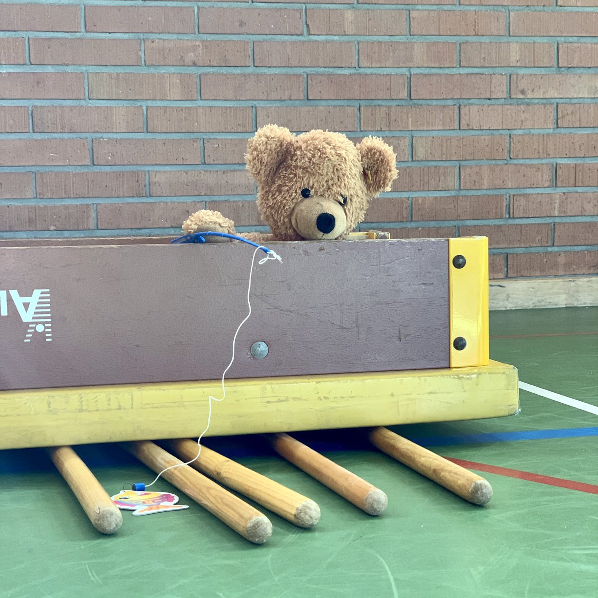 LernChance's tweet photo. Heute bei der letzten #Turnstunde #VaKiTurnen in #Wettswil durfte auch Otto der #Bär mitmachen. — #VaterUndKind #Turnen #Säuliamt #sportmitkindern #fischen https://t.co/IvjHo3FCeK