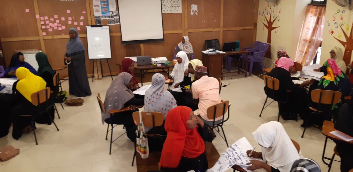 MECP_Z's tweet photo. New teacher trainees listening to the teacher attentively during the 2-year gender sensitive preprimary certificate course through Foundation for Leaning Project coordinated by MECP-Z from this July in Unguja and Pemba. https://t.co/y8sIuHuSDn