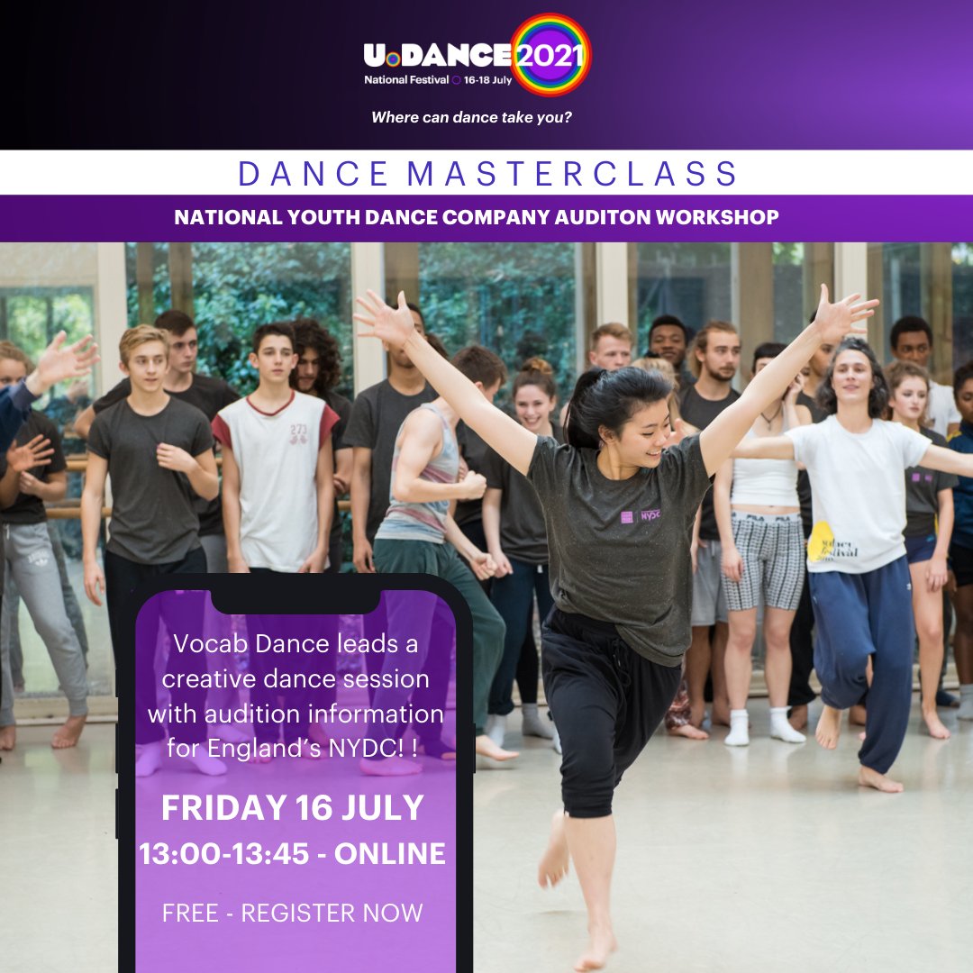 One Dance UK (@onedanceuk) on Twitter photo Attention young dancers! <a href="/NYDCompany/">NYDC</a> launch their audition season at #UDance2021 with a free audition masterclass with <a href="/VOCABDANCE/">Alesandra Seutin|Vocab Dance</a>'s Nandi Bhebhe and NYDC dancers. See you there!
Friday 16 July, online, FREE
Supported by <a href="/dance_east/">DanceEast</a>
More info 👉 udancedigital.org/national-youth… Attention young dancers! <a href="/NYDCompany/">NYDC</a> launch their audition season at #UDance2021 with a free audition masterclass with <a href="/VOCABDANCE/">Alesandra Seutin|Vocab Dance</a>'s Nandi Bhebhe and NYDC dancers. See you there!
Friday 16 July, online, FREE
Supported by <a href="/dance_east/">DanceEast</a>
More info 👉 udancedigital.org/national-youth…
