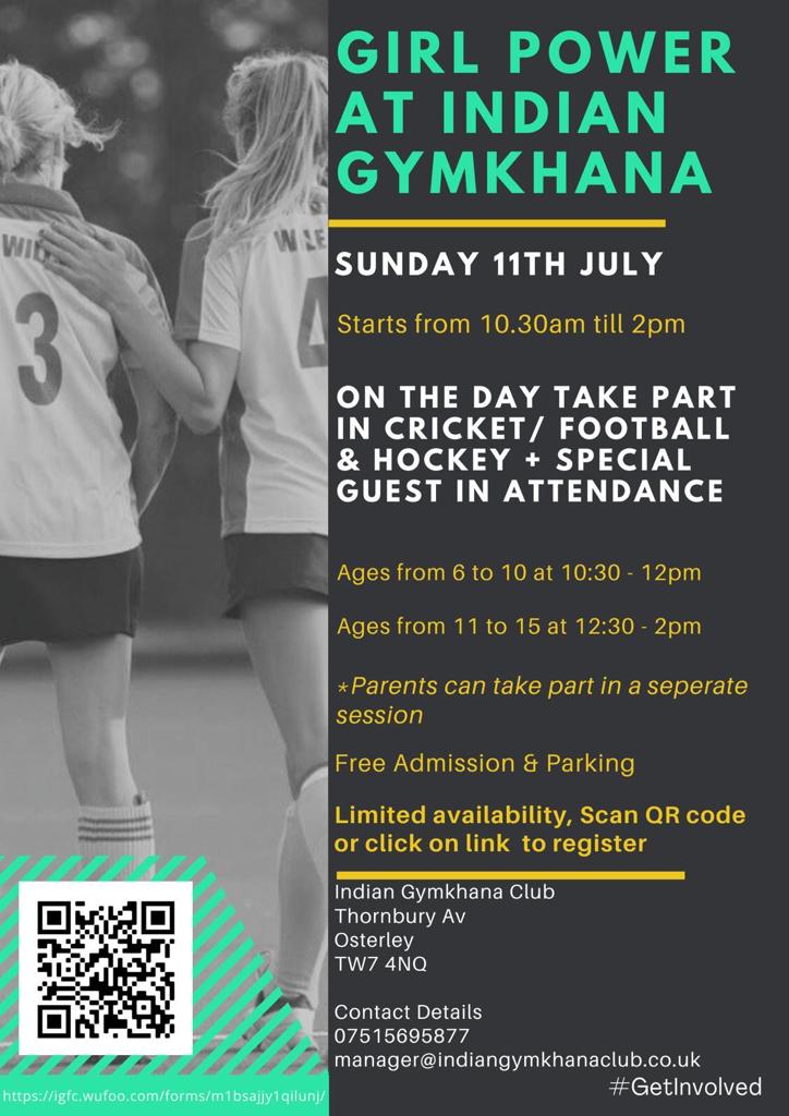 Looking forward to seeing you at the club tomorrow...

Please note that the info on the poster has changed...

Many thanks!

#AkhaLal
#girlpower