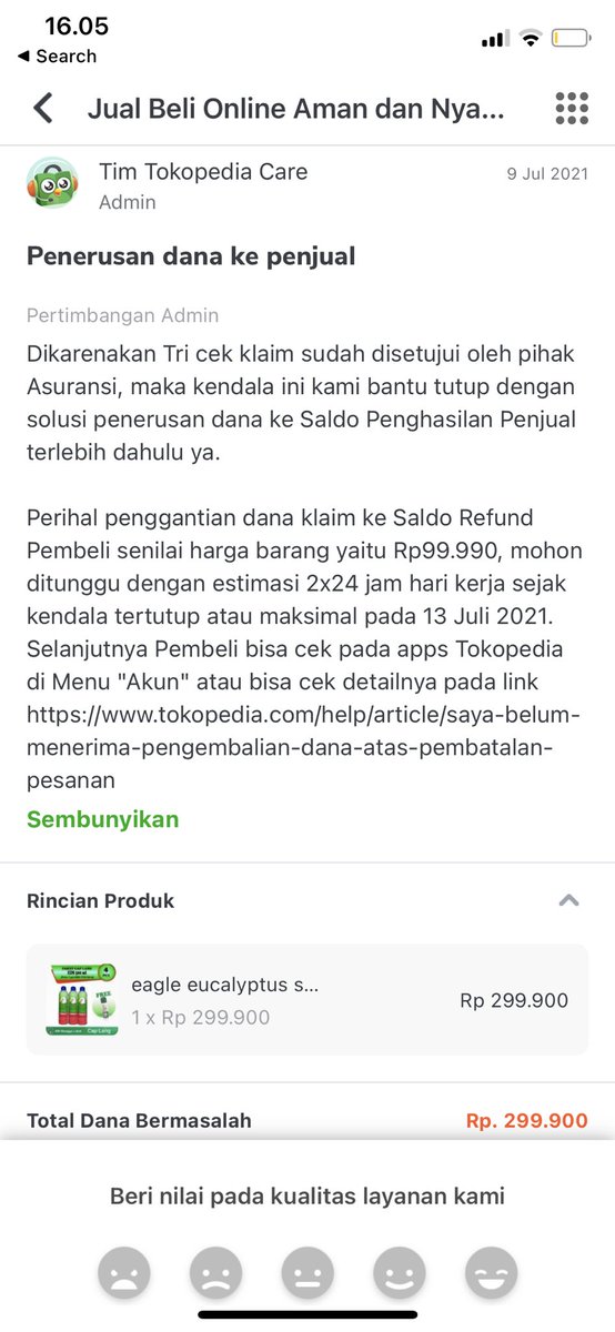 ichel09's tweet photo. @TokopediaCare hi tokopedia, kok ini lg complain main kasih keputusan sepihak dan pembeli tidak bisa follow up lg ya??? https://t.co/CpyVip90Qy