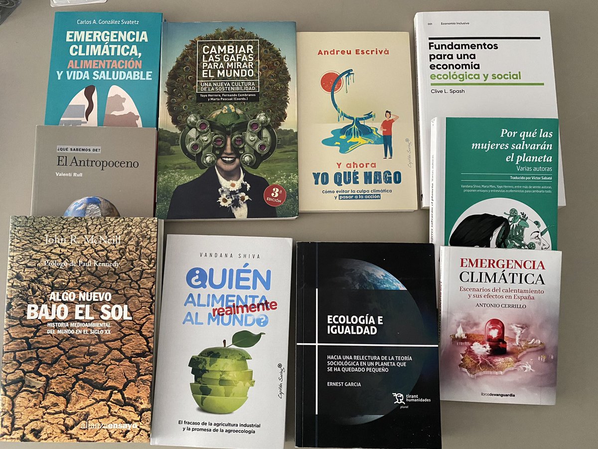 📚 🌍 Algunos libros que desde la ecología política, el ecosocialismo y el ecofeminismo ayudan a comprender dónde estamos y qué debemos hacer para abordar la crisis ecosocial y la emergencia climática: