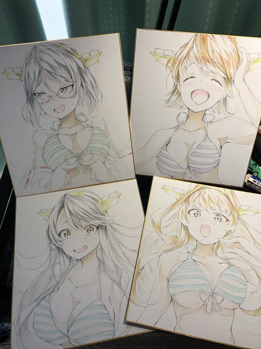 しましま水着金剛姉妹。 