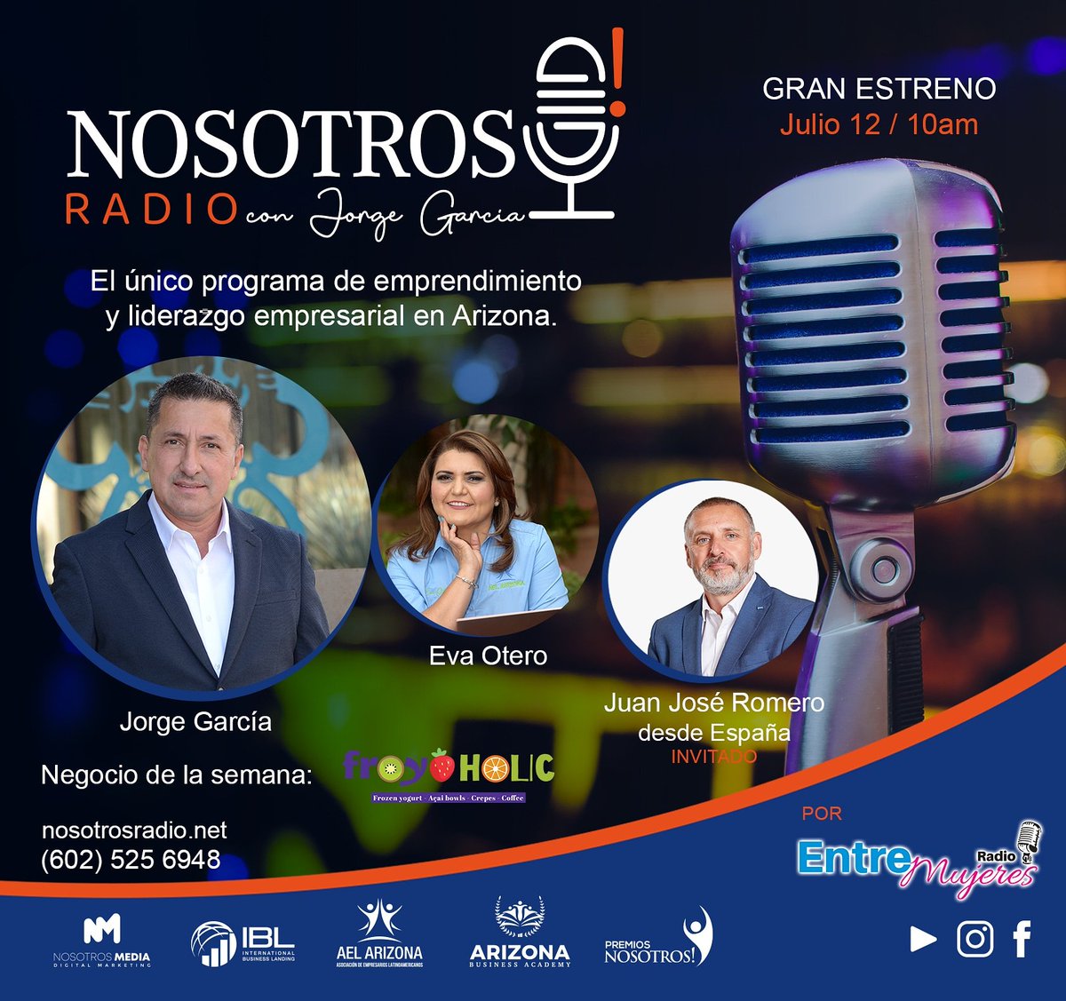 Super estreno.....síguenos en Facebook Facebook 
.
#liderazgo #innovacion #radio #nosotrosradio #emprendimiento #negocios #entrepreneurs #business #arizona