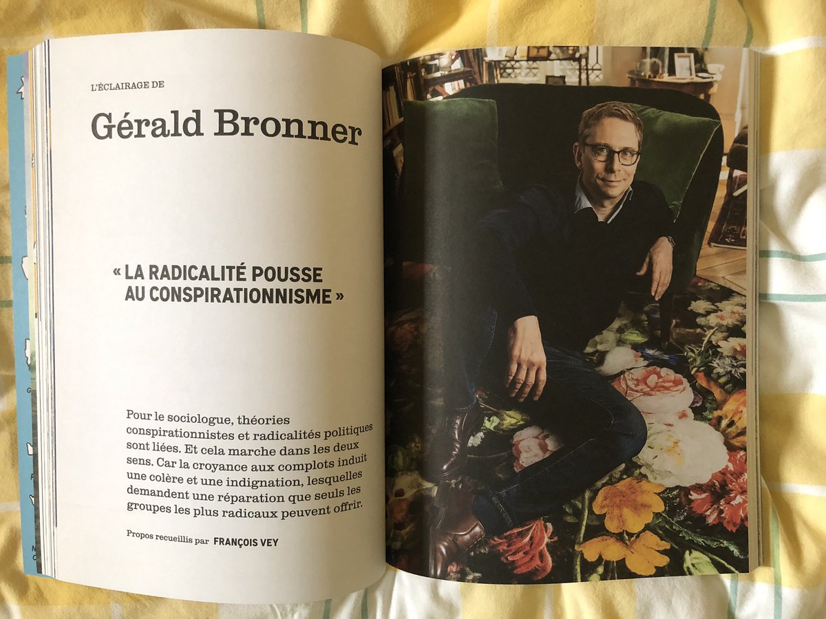ericfotto's tweet photo. « La radicalité pousse au conspirationnisme ». Ne manquez pas ce grand entretien avec le sociologue Gérald Bronner dans @zadiglemag par @vey_francois. Il ouvre un dossier passionnant et approfondi sur le complotisme en France. À lire pour comprendre ces forces à combattre. https://t.co/BfMoyuJ0Dm