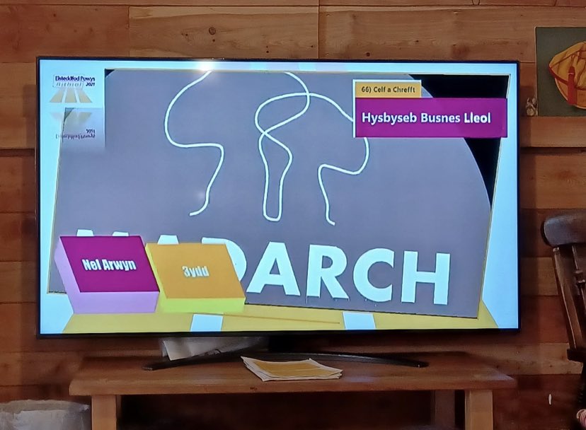 Our comms person - Nel Arwyn (9) - made an ad to promote our mushrooms which has come 3rd in #EisteddfodPowys 😃🍄💚