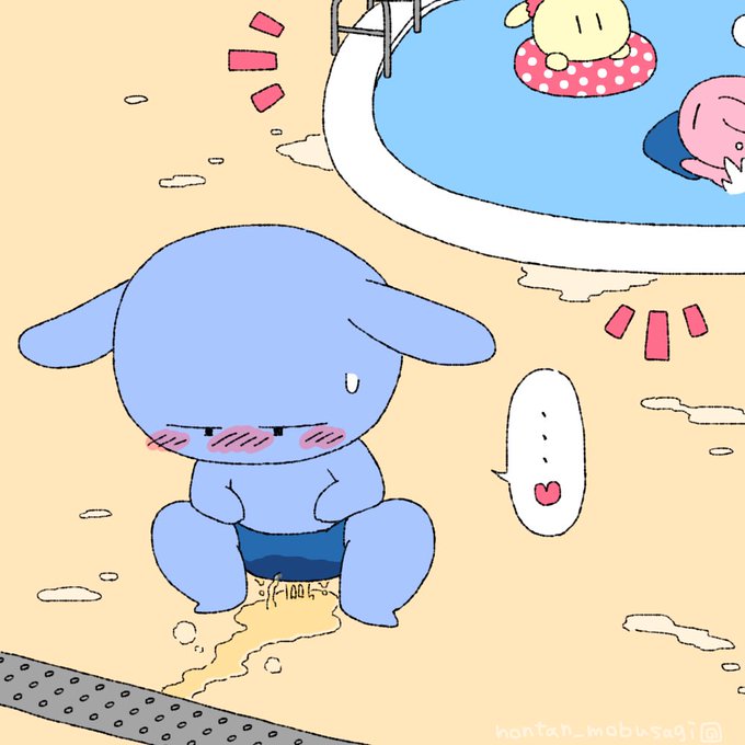 【R18】プールサイドでわざとおもらし 