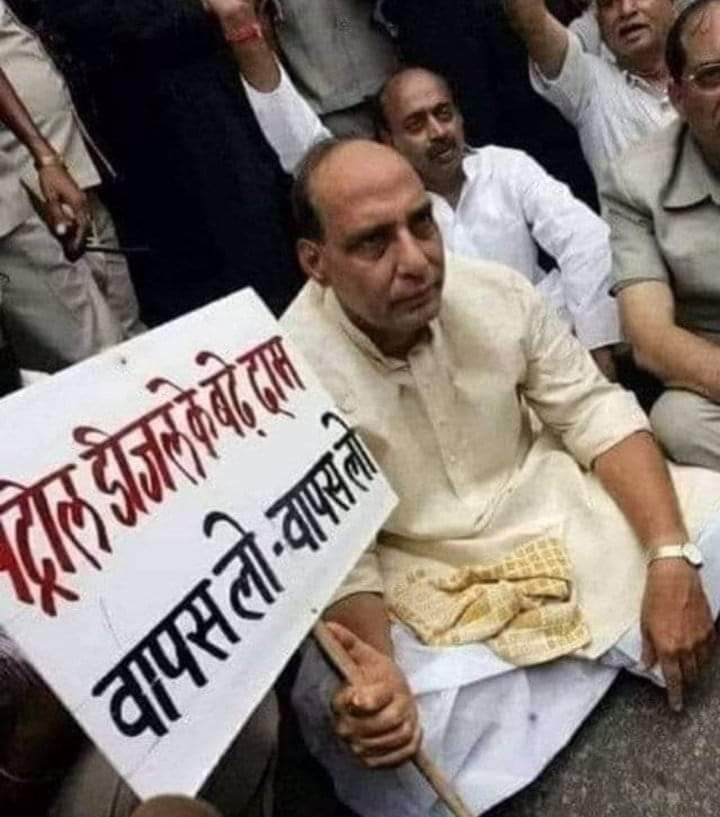 Happy birthday to Rajnath Singh. Hope he protest can help us to reduce petrol price. 