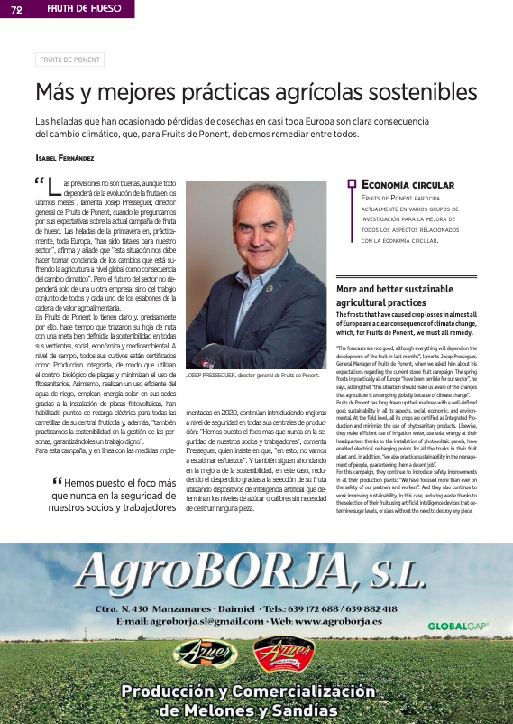 RevistaMercados's tweet photo. #Ed155
🍑
“Las previsiones no son buenas, aunque todo dependerá de la evolución de la fruta en los últimos meses”, lamenta Josep Presseguer, director general de @FruitsdePonent
https://t.co/TlN95FKAej https://t.co/qTlmz9VYxK