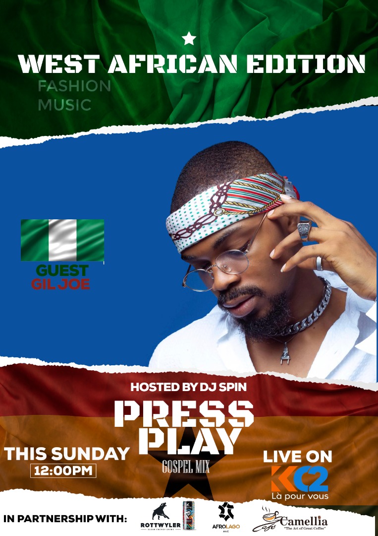 djspinrwanda's tweet photo. He is a Renown #AfroGospel pioneer in Africa and a Producer, He will be Joining us Tomorrow on @pressplay_rw @kc2_online for the #WestAfricanEdition
Its gonna be 🔥🔥🔥🔥🔥 as we host @TeamGiljoe 

In partnership with @drinkrottwyler @CafeCamelliarw @Afrolago2 
#PressplayRw
#Rwot https://t.co/r1UPP5yoX6