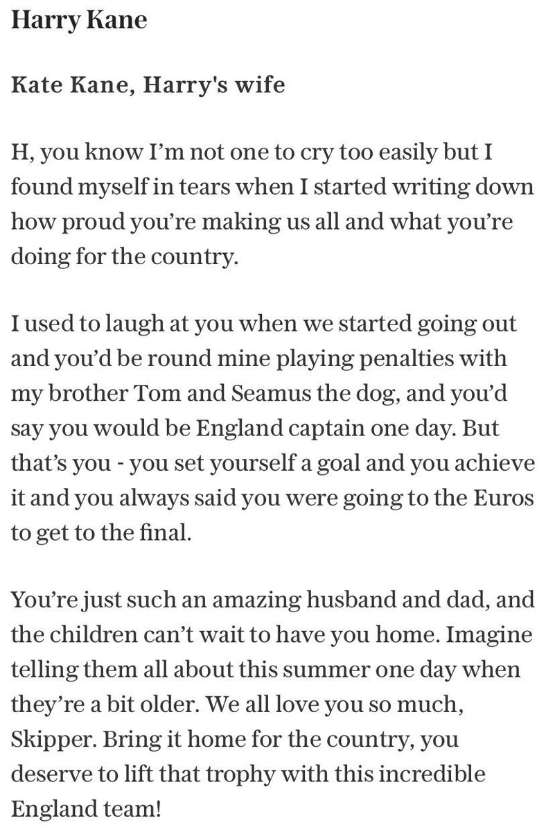 Im not crying, you are. 

Harry Kane’s wife hit me right in the feels 😭😭😭