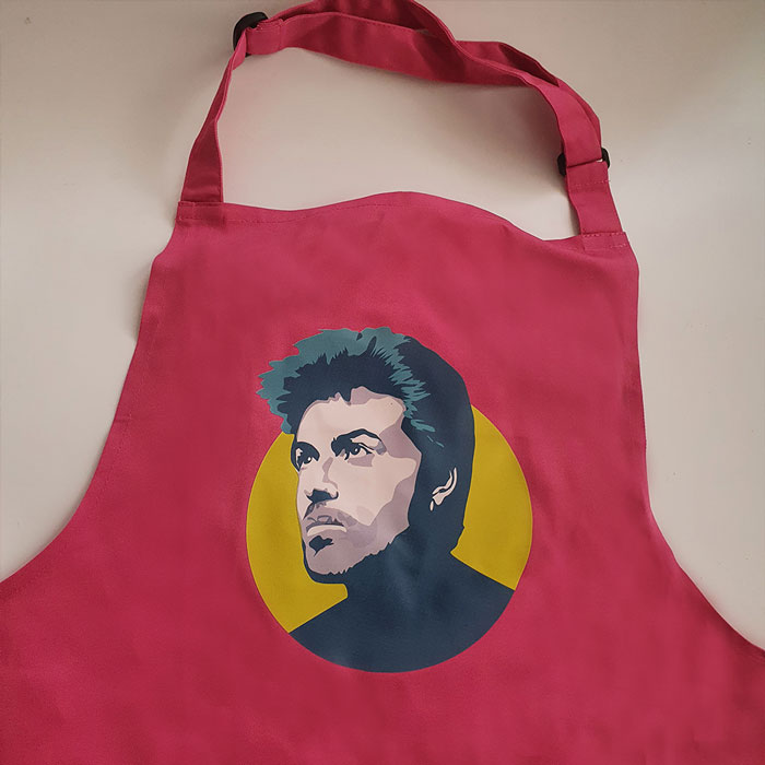 sabikoz's tweet photo. Bring some colour in your kitchen! Pop Art David Bowie and George Michael aprons 
Shop Now

https://t.co/iHVswHso2m
#giftsforhim #giftsforher #aprongifts #giftshop #georgemichael #davidbowie #fangifts
#illustrator https://t.co/qmq2lgxRGA