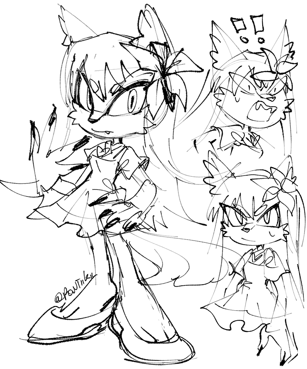 just some sketches
this is all the energy i have rn xD
but this is salvia for those who dont know, she was originally designed by melonnabar in a design trade we did a while back 