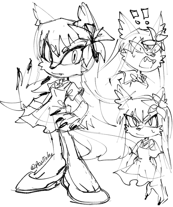 just some sketches
this is all the energy i have rn xD
but this is salvia for those who dont know, she was originally designed by melonnabar in a design trade we did a while back 