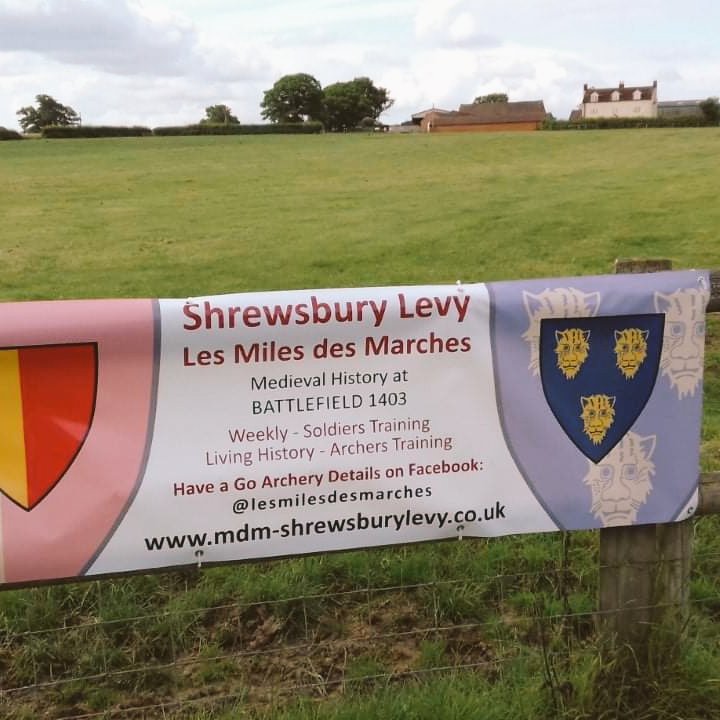 Here's our lovely new banner. All the info about the Shrewsbury/Shropshire based reenactment group <a href="/BATTLEFIELD1403/">Battlefield 1403</a> 
 made by Design and Print Solutions Oswestry.
#Shrewsbury #events #LocalNews #whatson