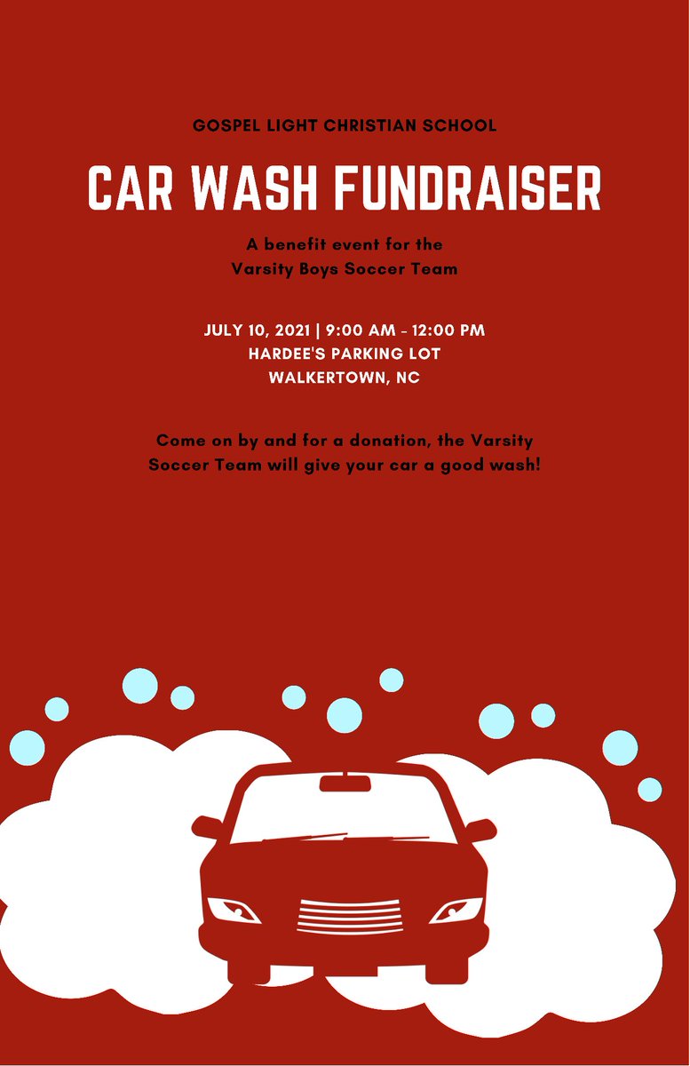 GLCS_Lions's tweet photo. We have 2 events going on today we’d like you to be a part of!

First, our Varsity Boys Soccer team is having a car wash fundraiser at the Hardee’s in Walkertown from 9am - 12pm! https://t.co/U8ljf50e1P