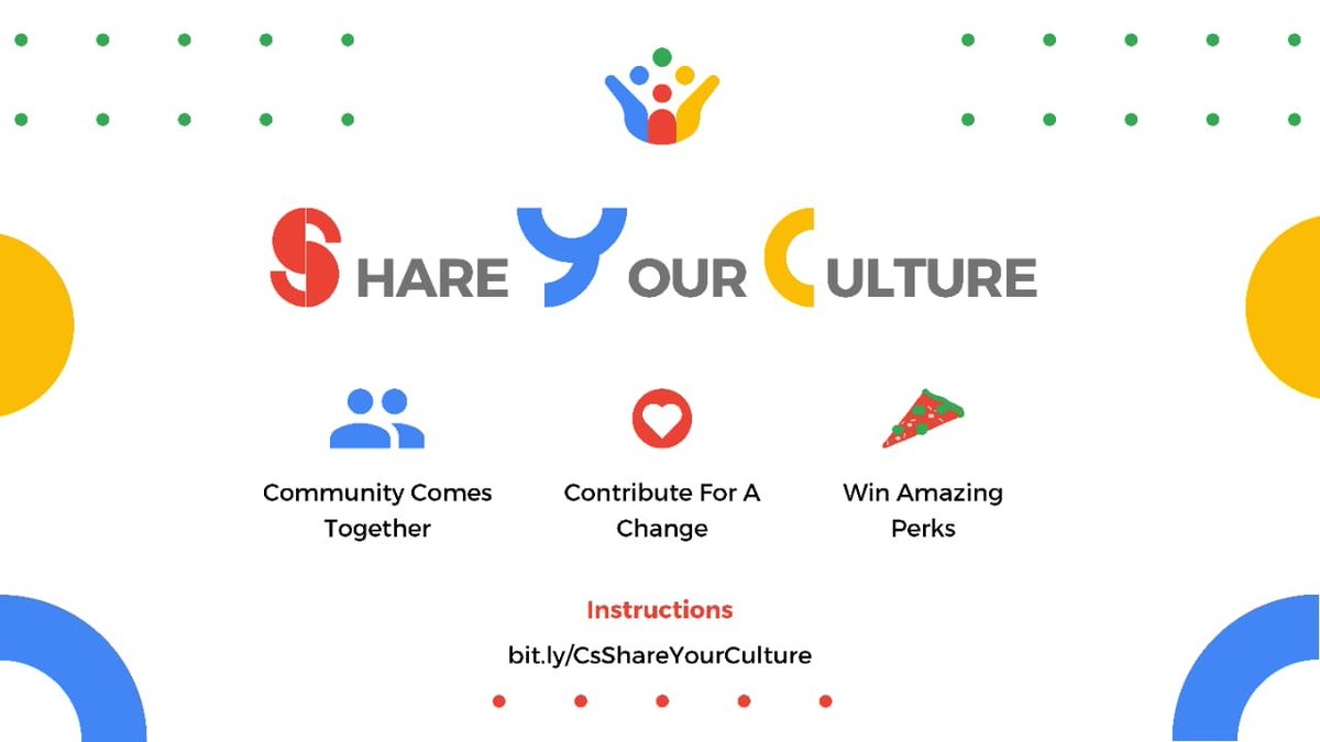 siddharth_hacks's tweet photo. Share Your Culture &amp; be part of making the internet more awesome❤! Also, there is an opportunity to earn swags🥳

Fill the form to start contributing: https://t.co/475VKmRQxc

Timeline: 10th to 31st July
More info: https://t.co/a92J29YxEz

#GoogleCrowdsource #ShareYourCulture https://t.co/bNyzLe7cob