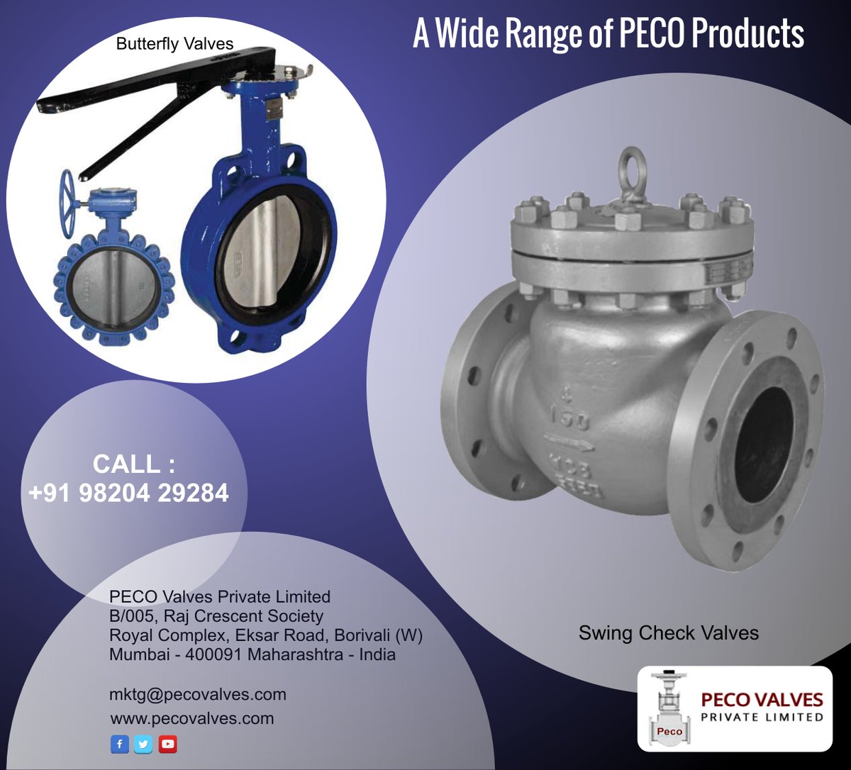 PecoValvesPvtLt's tweet image. Swing check valves are used to prevent flow reversal in piping systems. They are suitable for service in horizontal or vertical piping tuns. For more information visit : pecovalves.com        
#Butterflyvalves #valves #Swingcheckvalves #valves #Exporter #Manufacture