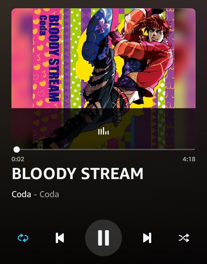 黒サモエド は世界の果てに出逢いたい على تويتر Coda Bloody Stream ジョジョ第２部 戦闘潮流 のop ジョジョで一番好きなのは第２部 楽曲にも第２部を連想するワードがちりばめられ雰囲気もよく合っている ジャジーな曲調もカッコいい 闇を欺いて刹那を躱して 刃