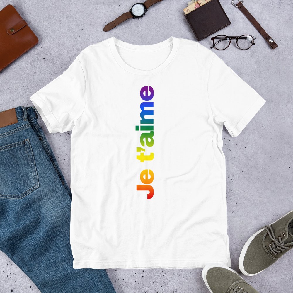 Give our Je t'aime rainbow tee a loving home. It's available in four colours and you know it's your new favourite t-shirt 😌🌈❤️ #jtaime #LGBT #LGBTQ #LGBTQIA #tshirt #tshirts #tshirtshop #lgbtfashion

therainbowstores.com/collections/t-…