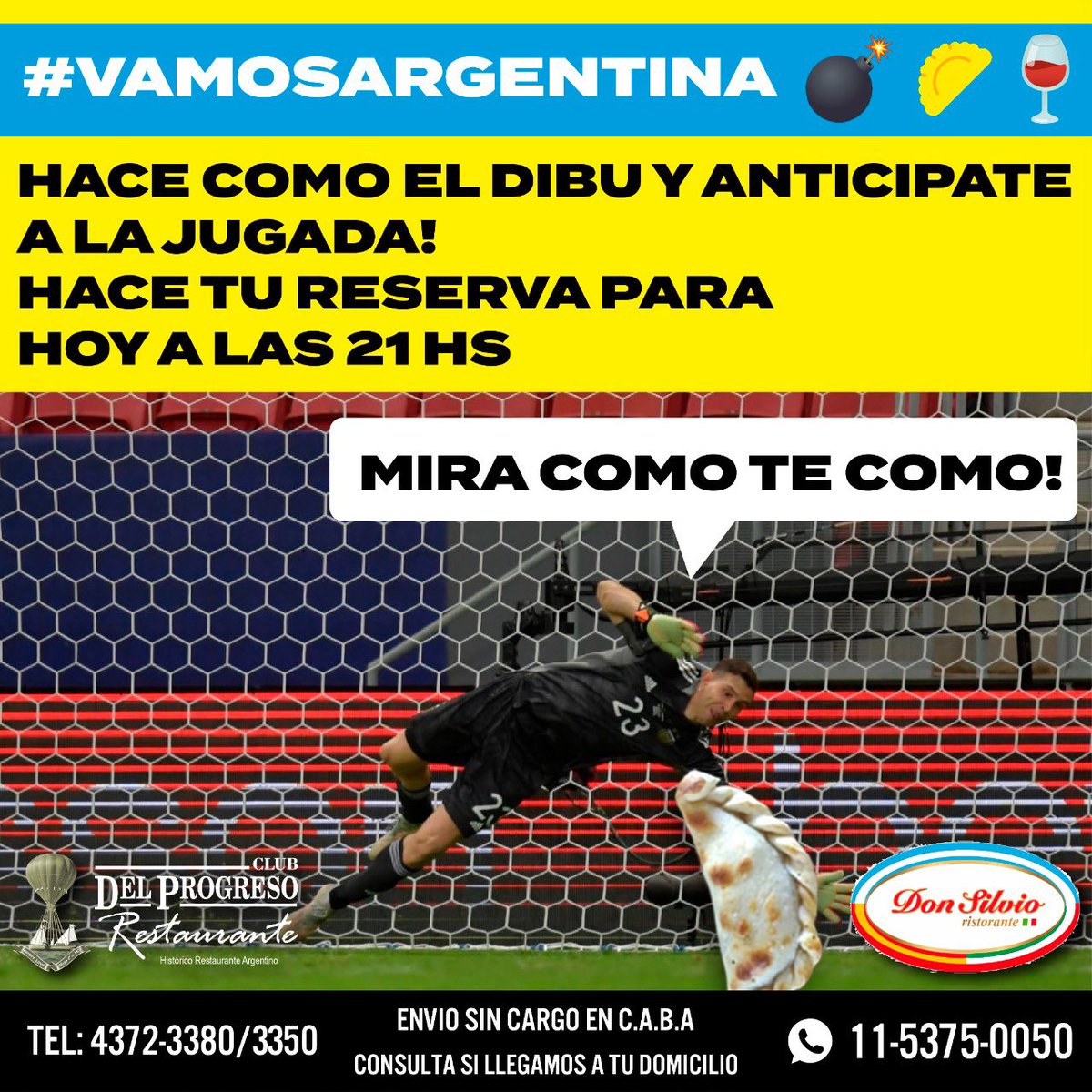 #vamos #Argentina!!!  Pedidos,  WhatsApp 1153750050 empanadas $ 40 cada una <a href="/jcdelmissier/">Juan C Del Missier</a> <a href="/BocaJrsOficial/">Boca Juniors</a> <a href="/DANITORRISI/">Daniel Torrisi</a> <a href="/anellogaby/">Gabriel Anello</a> <a href="/LeoUranga/">@LEO URANGA</a> <a href="/guidovaleri/">Guido Valeri</a> <a href="/Danielmollo/">Daniel Mollo</a> <a href="/fermanciniok/">Fernando Mancini</a> <a href="/EmilianoRaddi/">Emiliano Raddi</a>
