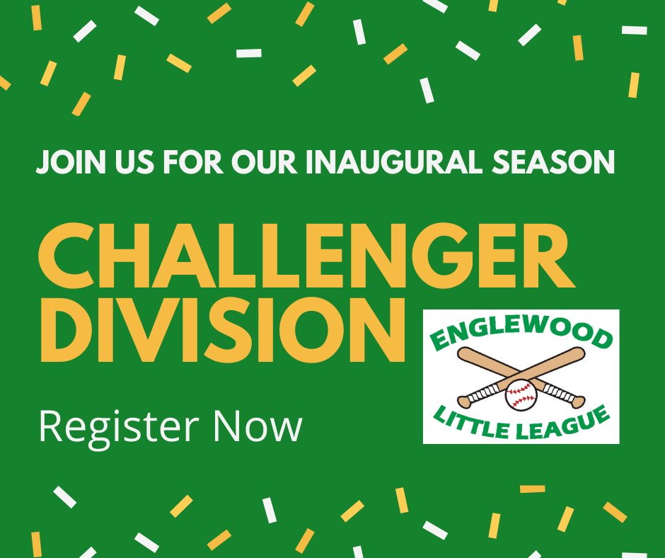 EnglewoodLL's tweet photo. Do you know a special needs child age 4-18 (22 if still in school) who would like to play baseball? 

Help spread the word - Our Inaugural Season begins August 7th. Registration Ends July 24, 2021

Learn more here: https://t.co/AaRgYmq1Ni https://t.co/HQjS9PcWH3