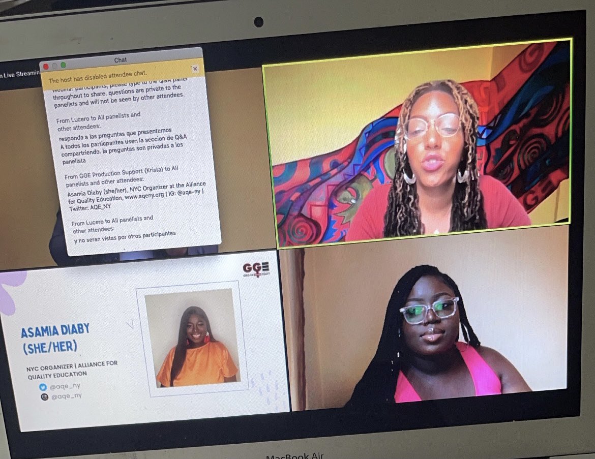itssohiniii's tweet photo. s/o to Asamia (@bigblackgirl__ ) at the @FMFPconference today!!!! Speaking on organizing for intersectional justice in our public schools w @AQE_NY … and reminding us to center joy and rest through it all 💛 #FMFP2021 #FMFPunlearning https://t.co/qdta9m0bWH