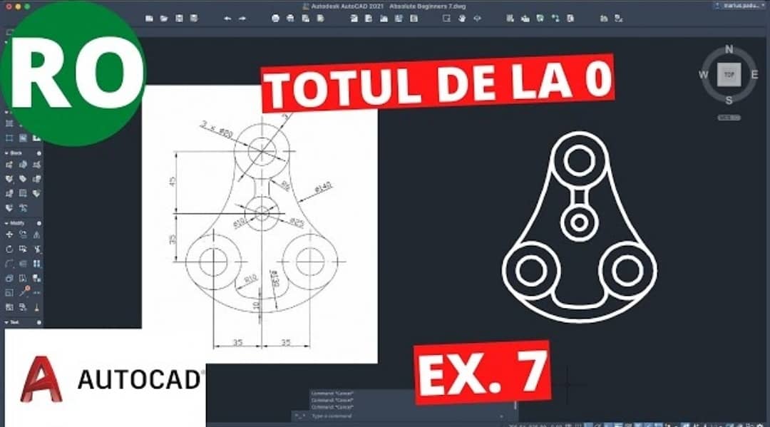GCintea's tweet image. #AutoCAD #AutoCad_2D_Drawing #Exercise #romania
