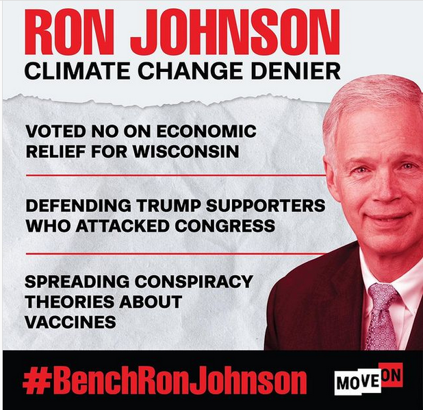 Mikanojo's tweet photo. #BenchRonJohnson and his fellow #Republicans protecting the terrorists who committed the #Jan6Insurrection and for spreading LIES about #Vaccines. https://t.co/KZ24DuSjcm
