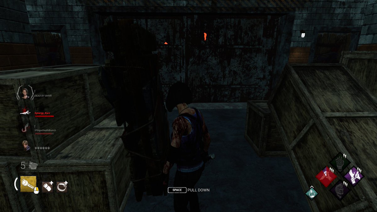 Glyth5's tweet photo. @DeadByBHVR most ridiculous thing you've added to this game. congrats! #laboroflove !!!! https://t.co/YG3hTL0E9H