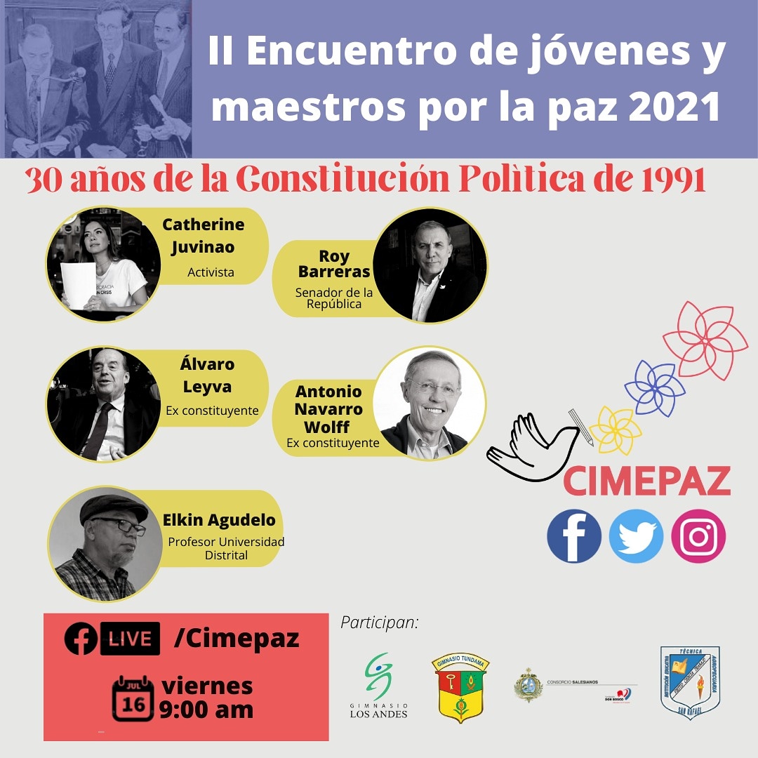 cimepaz's tweet photo. Invitamos a todos nuestros amigos, estudiantes y maestros  a unirnos en este homenaje a los #30añosdelaconstitucion .

Los esperamos por el Facebook Live de @cimepaz https://t.co/vGU84lC5mS