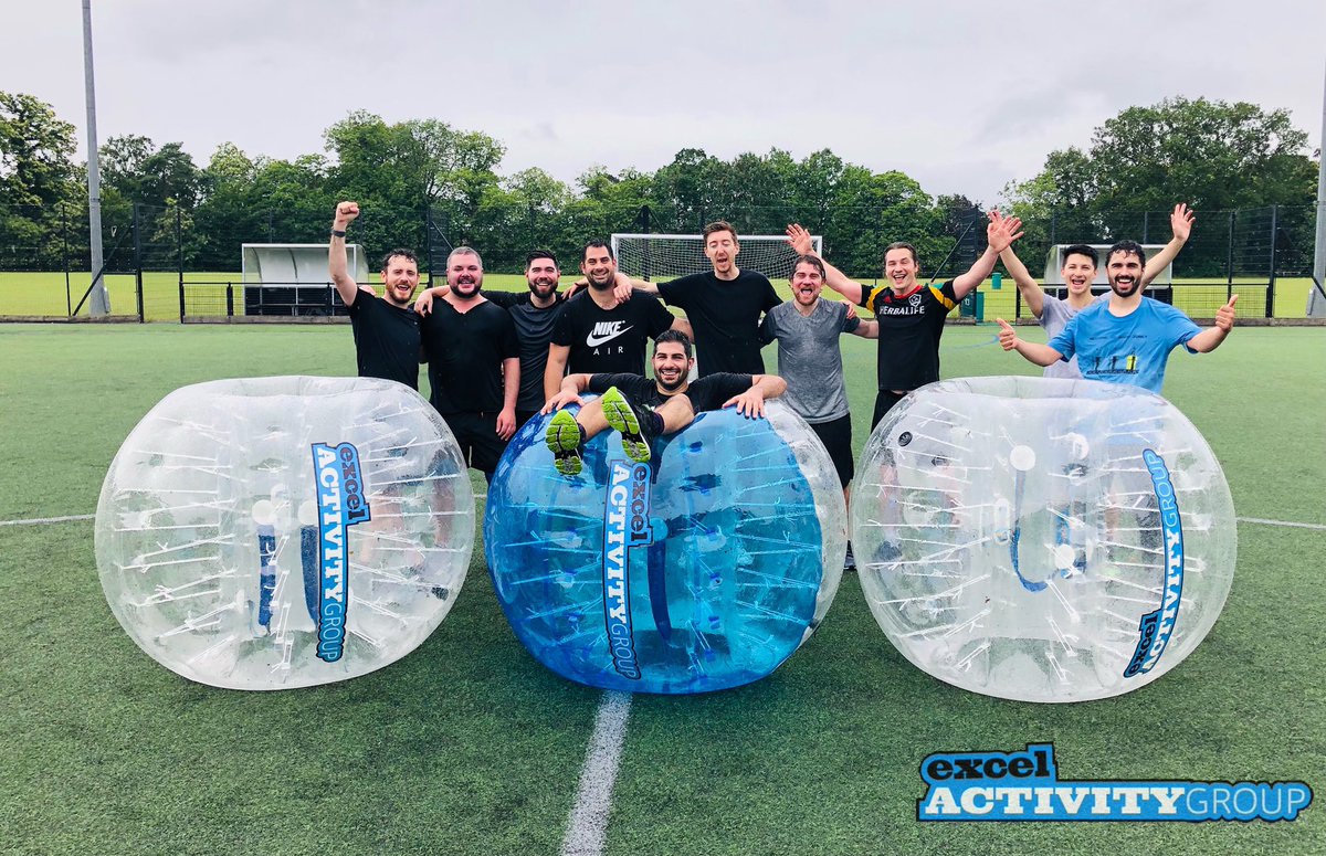 ExcelActivity's tweet image. Great game of #BubbleFootball &amp;amp; #Bulldog for Tom Kee’s stag do at Winston Churchhill Sport Centre #Woking @MCTdub