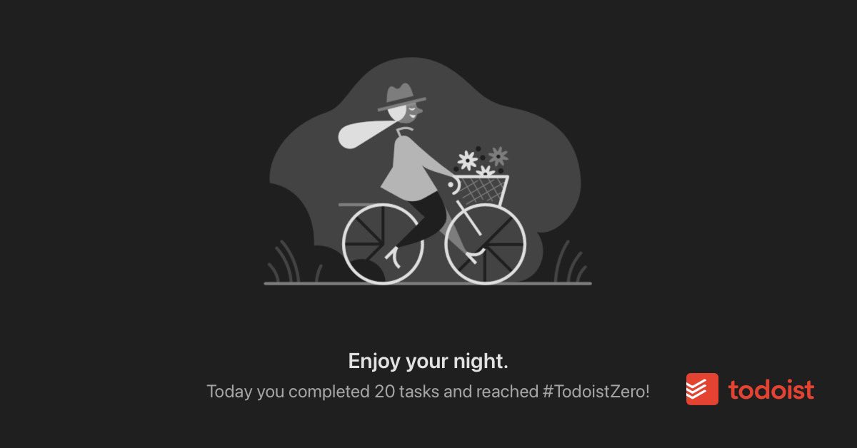 alextugot's tweet photo. 20 tasks on a Saturday 💯 #todoistzero https://t.co/CQfrEsh6CD