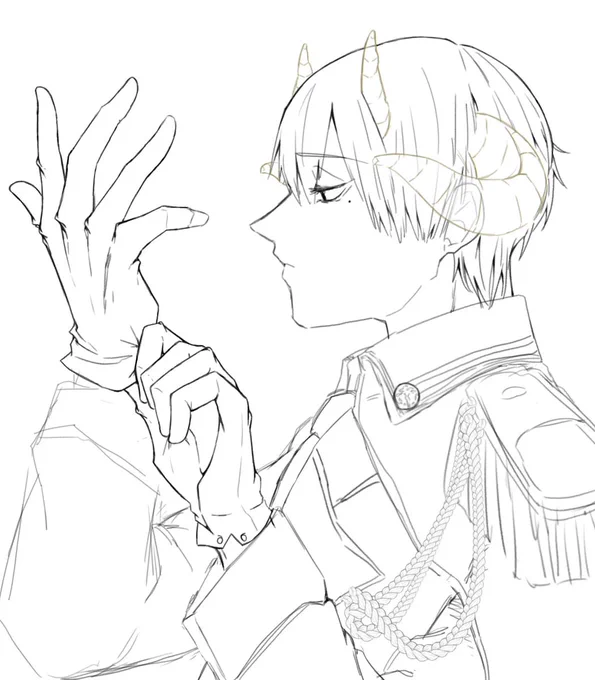 絵が描けない期間挟むから昨年描いた絵のラフでものせとく 