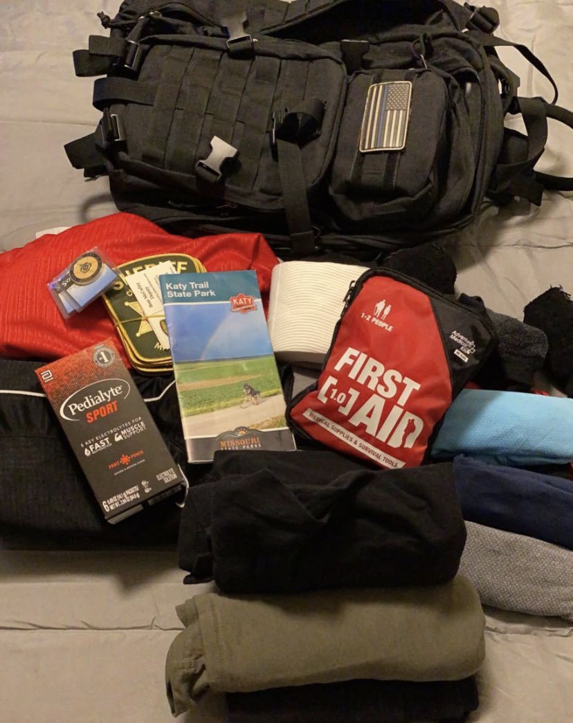 Cpl_Mack's tweet photo. I’m all packed and ready to go!!!! #HikeForChange https://t.co/rY4lWcTId3