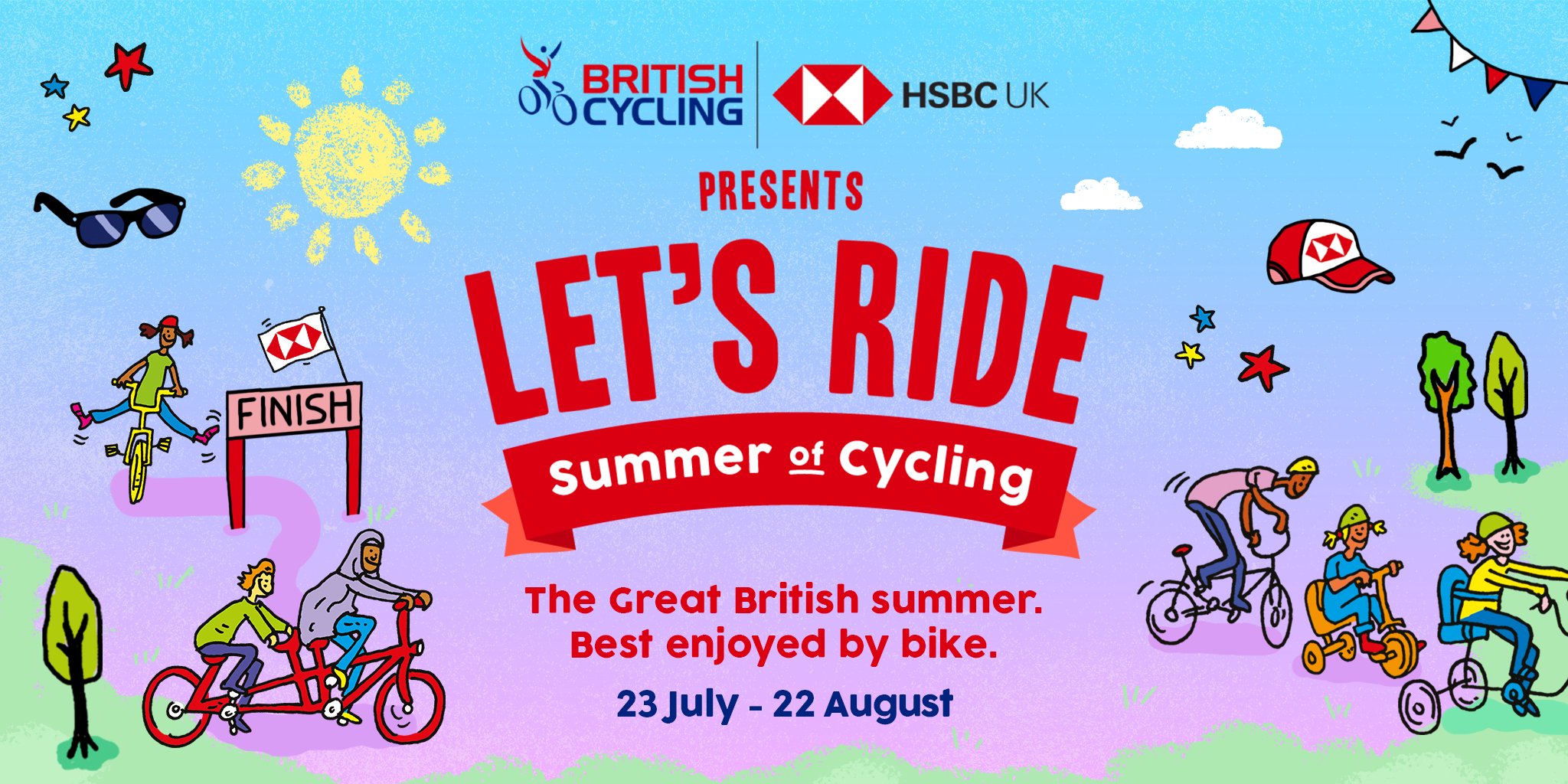 Let S Ride The Great British Summer Best Enjoyed By Bike The Hsbc Uk Let S Ride Summer Of Cycling Is Just 2 Weeks Away And There S Loads Of Ways