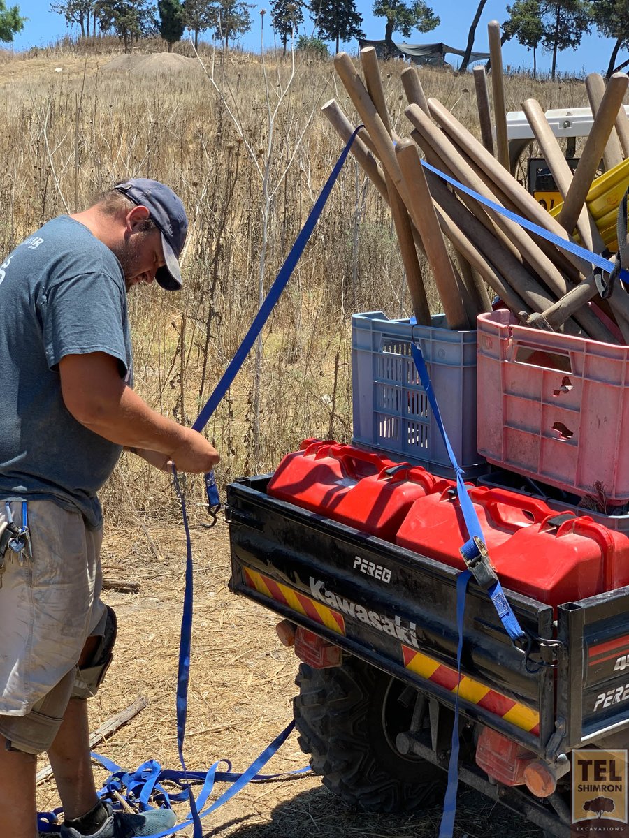 Loading up the MULE (disappointing many, our mule is a vehicle, not an animal) #Israel #archaeology #FieldExcavation #Ancient #VisitIsrael #kawasakiMULE