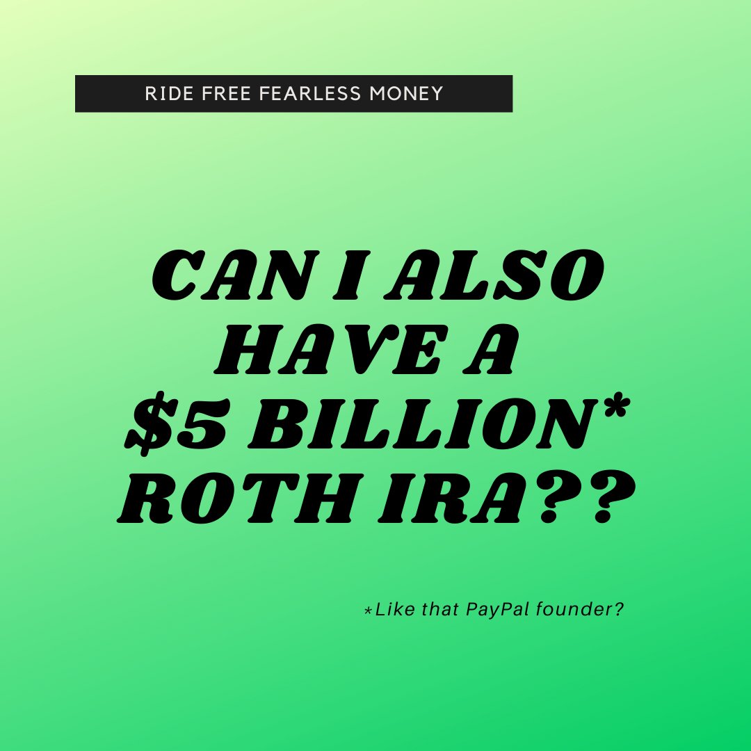 Easy peasy - get to it! Anyone can be rich - right? Right? RIGHT??!!!

Look - that guy found a loophole and I can’t hate on hacks in capitalism. But those taxes would have funded a LOT of schools and libraries and free vaccines …

#ROTH #LordoftheROTH #billionaires