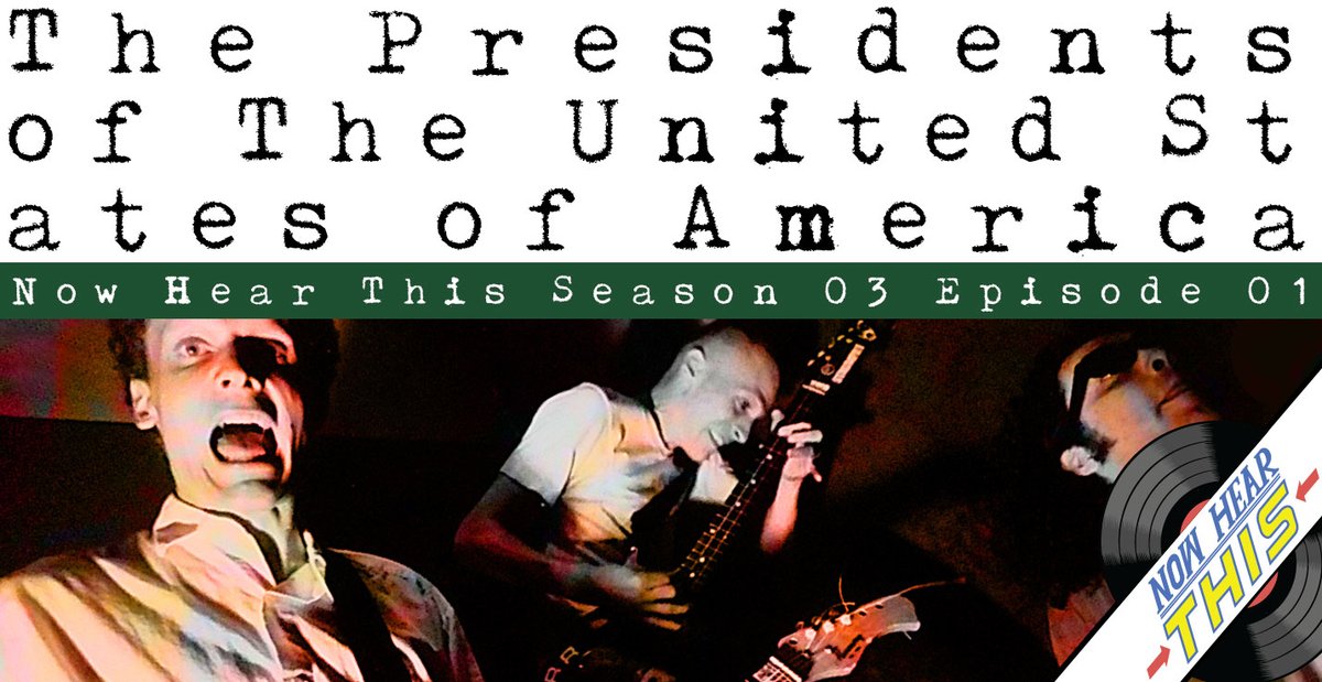 nowhearthispod's tweet photo. Season 3 is here, and we're diving deep into #ThePresidentsoftheUnitedStatesofAmerica and their excellent debut album! What's your favorite cut from this gem? https://t.co/9zFvBhfKSY