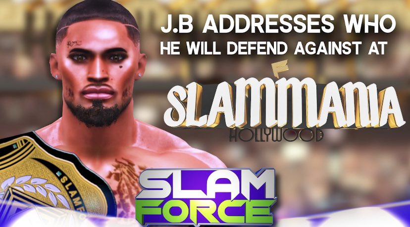 SLAMFORCEent's tweet photo. Tonight! At 7:30 PM est. Joshua Benjamin Picks who he will defend the #Slamforce championship against at #SlammaniaHollywood You wonโt wanna miss it! https://t.co/DsPyBvdCWK