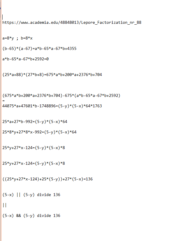 albericolep's tweet photo. #primes #factoritazion #RSA #Cryptography #hacker #cybersecurity #pioneers #mathchat #infosecurity #infosec #mathematics #tls #ssl #Ransomware #maths

How to bypass the difficulty of factoring an RSA number

I've tried again

Lepore Factorization nr.88

https://t.co/EWruVaWjfO https://t.co/xF0lsUmYK0