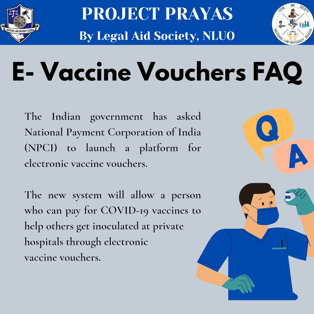 nluolas's tweet photo. The Indian government has asked National Payment Corporation of India (NPCI) to launch a platform for electronic vaccine vouchers.
#bedavailability #bhubaneswarbuzz #bhubaneswarcovid #bhubaneswar #covidresources #covid #covidresourcesindia #vacancy #covidhelplineindia https://t.co/nsA0vnBua9